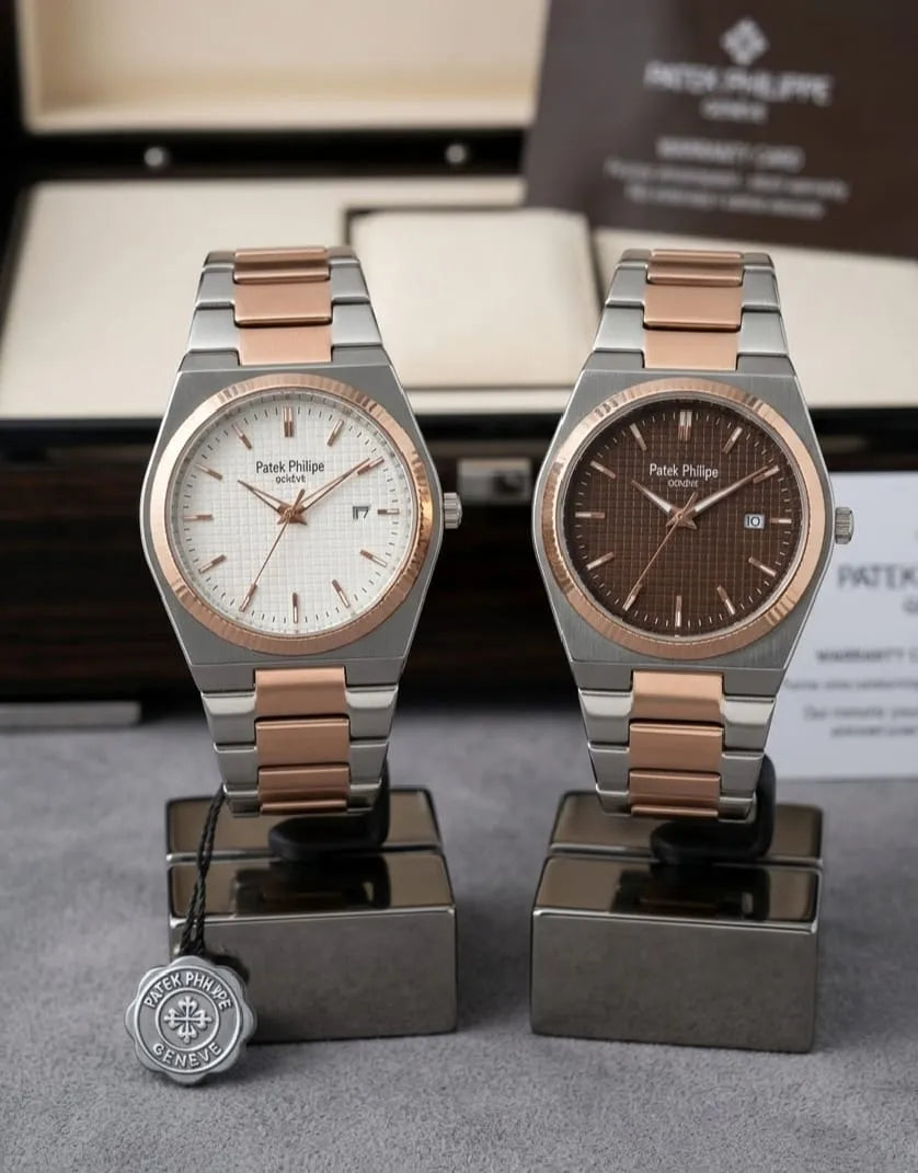 Premium Two-Tone Men's Watch – Royal Series Stainless Steel Watch