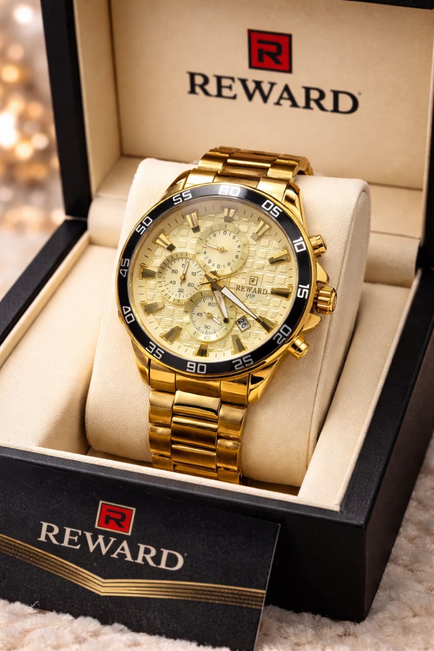 Reward VIP Premium Gold Men's Analog Watch – Luxury Business Edition
