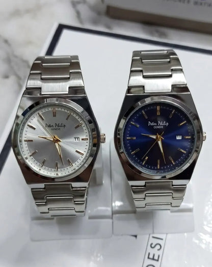 Premium Two-Tone Men's Watch – Royal Series Stainless Steel Watch
