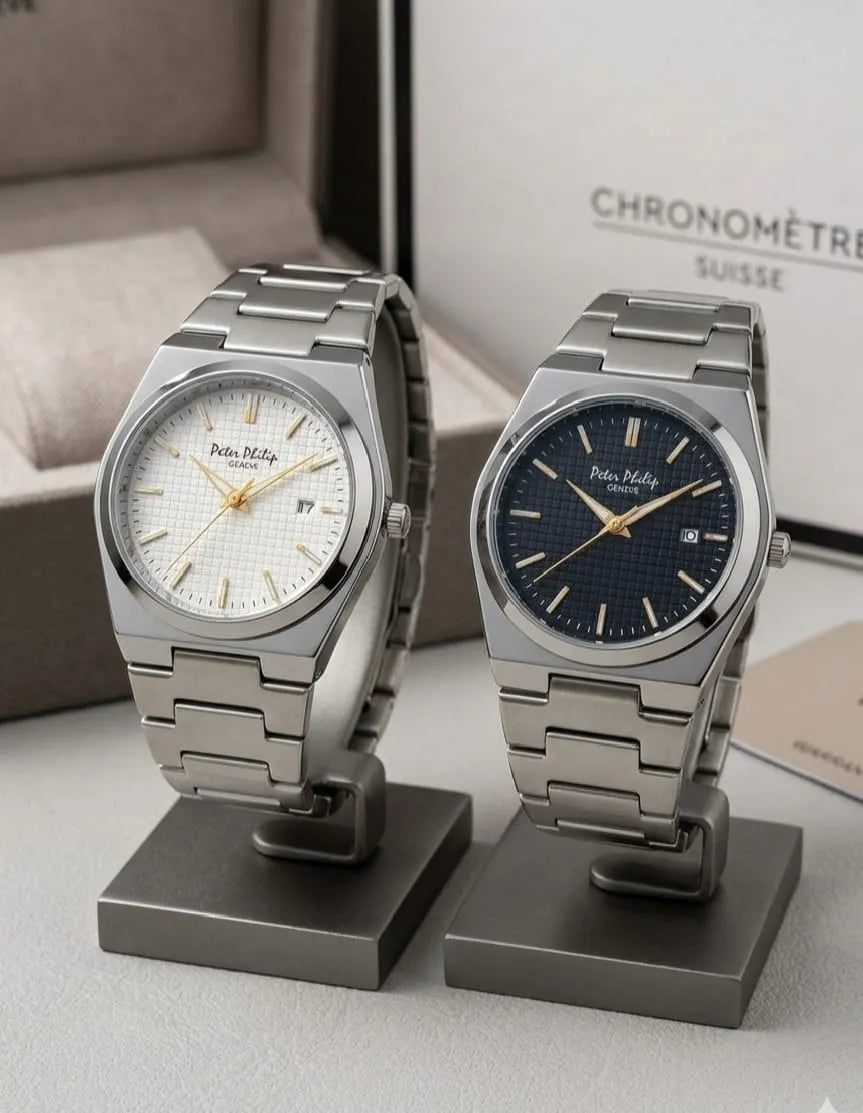 Premium Two-Tone Men's Watch – Royal Series Stainless Steel Watch