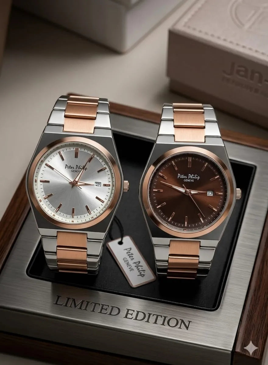Premium Two-Tone Men's Watch – Royal Series Stainless Steel Watch