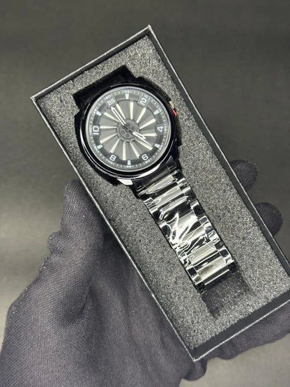 Velocity X Premium Black Stainless Steel Analog Watch for Men – Modern Sport Design with Luxury Finish