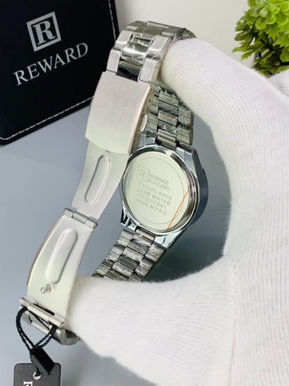 Classic Quartz Minimalist Watch – Premium Stainless Steel Link Bracelet with Date Display