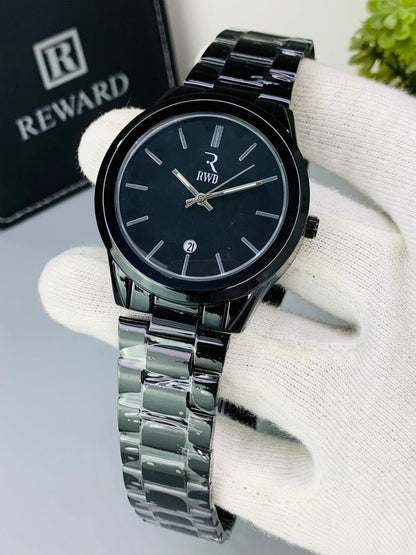 Classic Quartz Minimalist Watch – Premium Stainless Steel Link Bracelet with Date Display