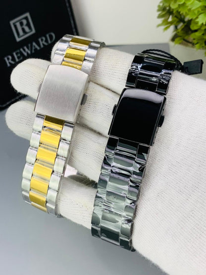 Classic Quartz Minimalist Watch – Premium Stainless Steel Link Bracelet with Date Display