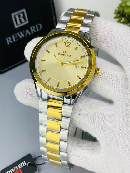Classic Quartz Minimalist Watch – Premium Stainless Steel Link Bracelet with Date Display