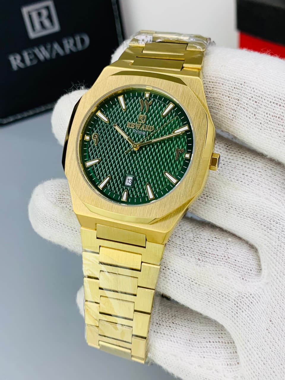 Reward Prime Men's Luxury Watch – Premium Stainless Steel Bracelet | Date Display